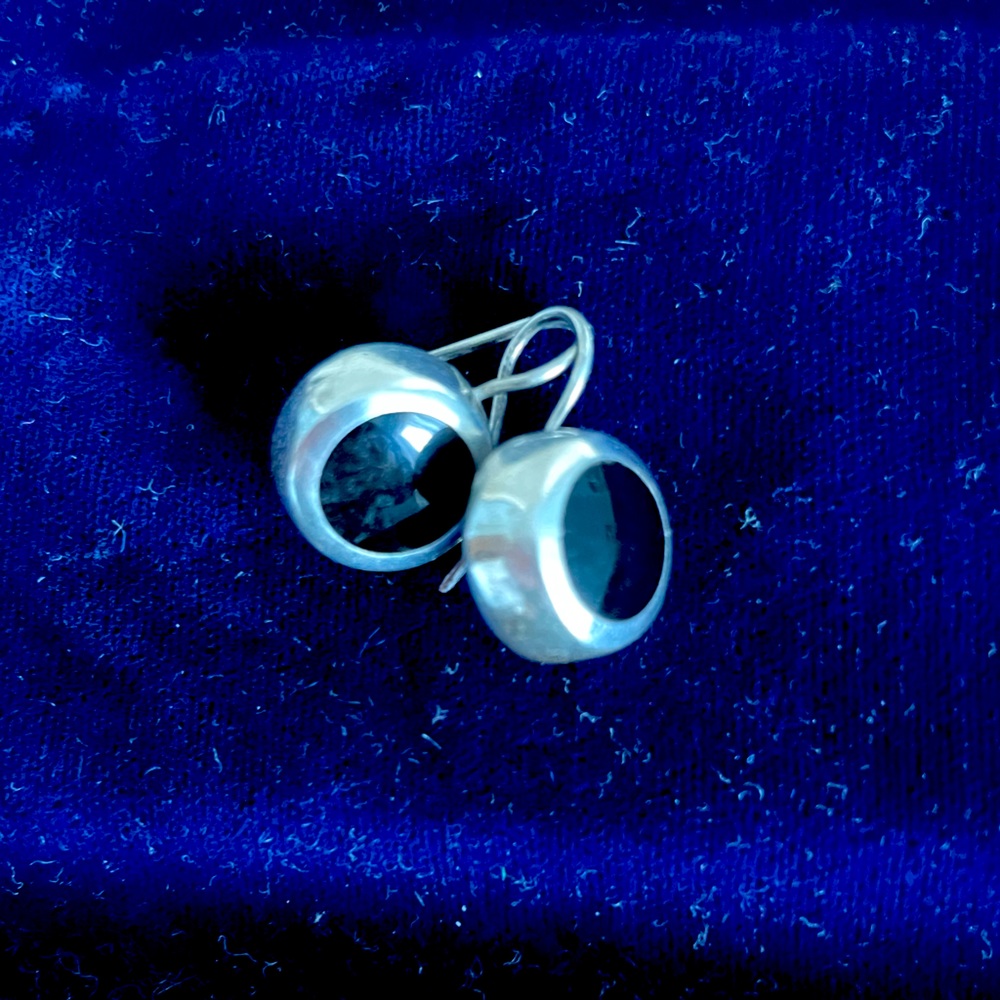 Silpada sterling silver and onyx earrings.